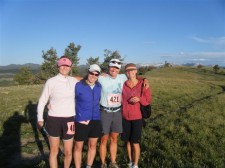 The camaraderie of the Wild Iris trail run is great. Pictured here are Rachel Richards, Holly Copeland, me, and my sister, Amber Hollins.